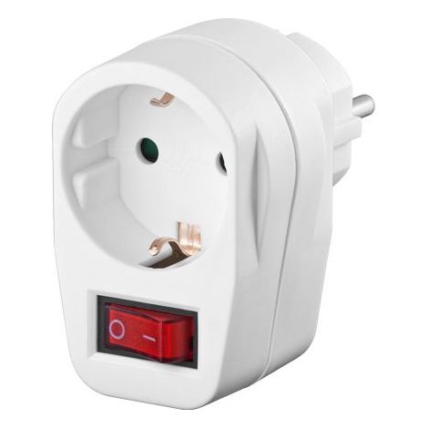MicroConnect Sicherheitssteckdosenadapter, weiß, GRUTIMER2