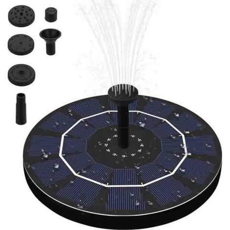 Pompe de Fontaine Solaire - Non spécifié - 2.5W - Batterie intégrée - 6 buses - Protection automatique (1/4)