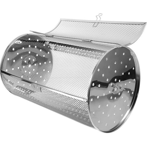 Panier à griller rotatif en acier inoxydable, panier rôtissoire pour viande, légumes et fruits secs (1/5)