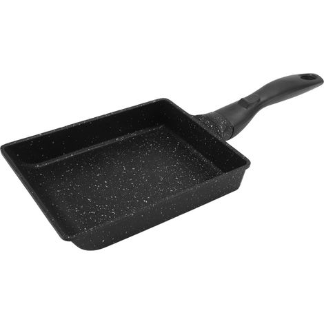 Rechteckige Bratpfanne aus verdickter Aluminiumlegierung mit Antihaftbeschichtung, ideal zum Kochen von Steaks, Frühlingsrollen und mehr. (1/5)