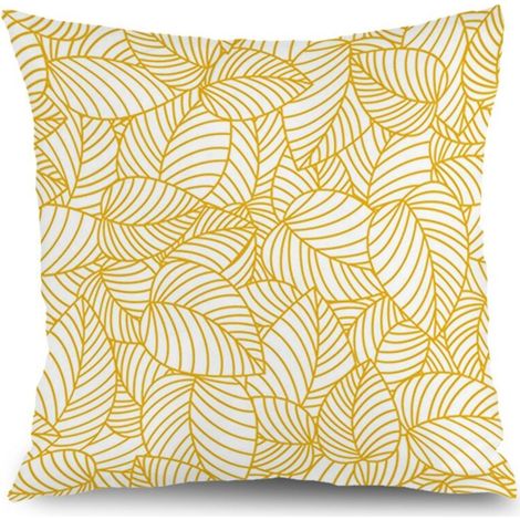 Housse de coussin patio floral, décoration canapé extérieur maison,50×50cm (1/5)