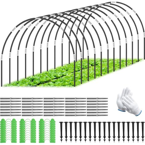 Lot de 50 tunnels de plantation amovibles pour plate-bande surélevée - Pour plate-bande surélevée - Pour parterre surélevé - Tunnel de serre pour jardin, plantes, fruits, légumes (1/5)