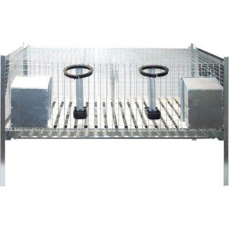 Gabbia x conigli ingrasso acciaio zincato cm 100x50 h.cm 70