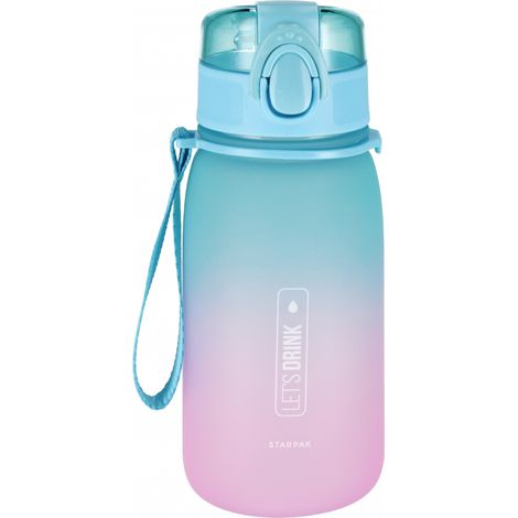 400-ml-Flasche in Ombré-Blau-Rosa. (1/4)