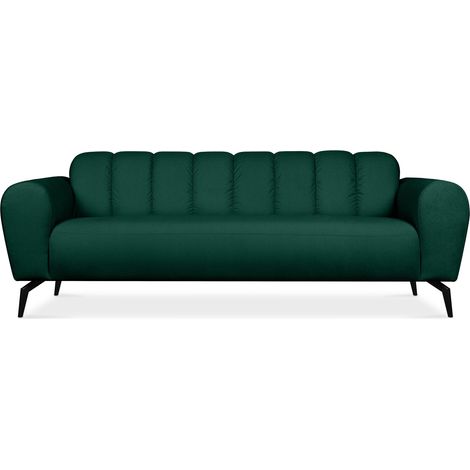 KONSIMO RUBERO Bequemes 3-Sitzer-Sofa, dunkelgrün (1/5)
