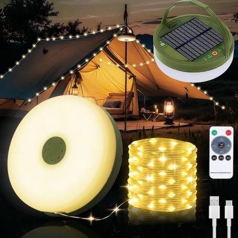 Guirlande Solaire Escamotable 22m Blanc Chaud (1/5)