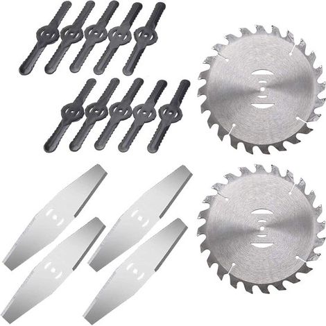 Tosaerba - Set di lame - Tosaerba a batteria - Tosaerba elettrico - Lame per decespugliatore per tosaerba - 16 lame - Per giardino e prato (1/5)