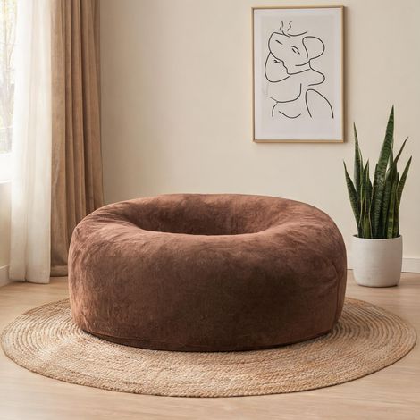 Pouf fauteuil 1 place en mousse coffee 180 x 150 cm en sponge (1/5)