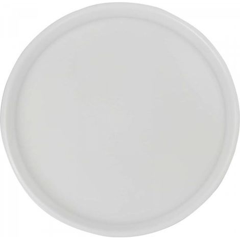 Plateau de pot de fleurs en céramique blanc de 25 cm de diamètre extérieur adapté aux bacs à fleurs d'intérieur et d'extérieur, 1 pièce (1/5)