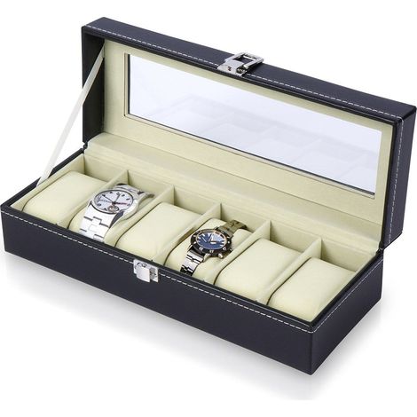 Storage box for 6 Watches in Organic Leather (1/5)