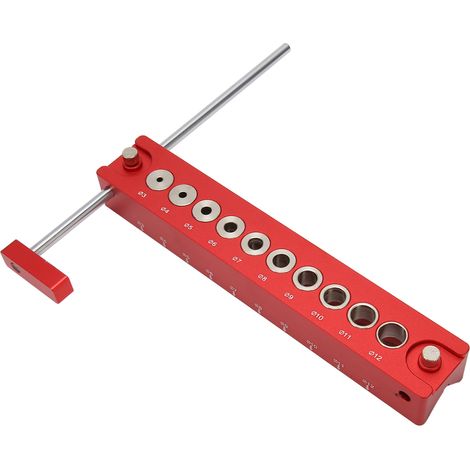 Gabarit de Perçage Universel 10 en 1 pour Bois et Métal, Guide à 45° et 90° avec Pointeau pour Cheville (1/5)