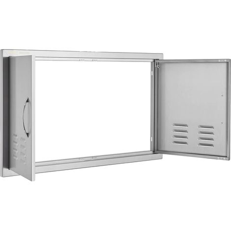 Zugangstür, Edelstahl, Einbau-Design, armeegrün (1/2)