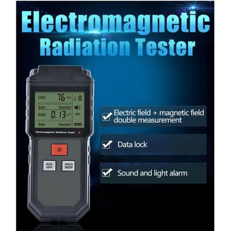 Compteur Geiger portable, testeur de rayonnement électromagnétique de détecteur de rayonnement nucléaire (1/4)