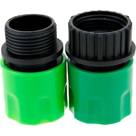 Garden Hose Adaptors Connector Extensible Tuyau d'arrosage mâle et Femelle Adaptateurs Connecteur pour Tap et Spray Vert (1/3)