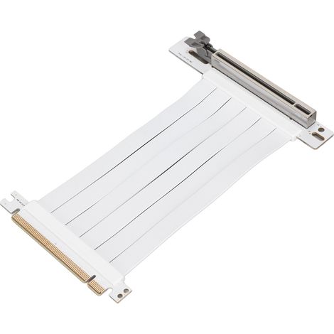 15 cm PCIe-Verlängerungskabel (128 Gbit/s), PCIe x16 3.0-Karte für Grafik-, Sound- und Netzwerkkarten, Weiß