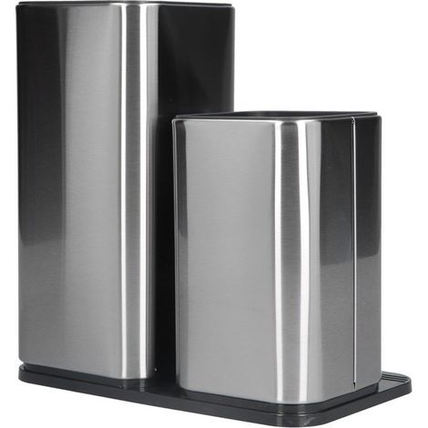 Longziming - Support universel pour couteaux - Bloc à couteaux en acier inoxydable (sans couteaux), grand porte-couteaux pour ustensiles de cuisine, convient aux couteaux, ciseaux et accessoires de cu (1/5)