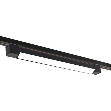 Faretto led lineare per binario track monofase barra 20 watt faro bianco o nero orientabile per cucina open space cct fredda 6500k calda 3000k naturale 4000k