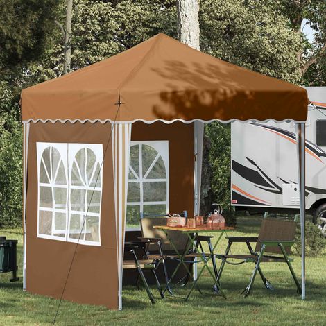 Pop-up Partyzelt Beige 195 x 195 x 245 cm Oxford-Stoff
