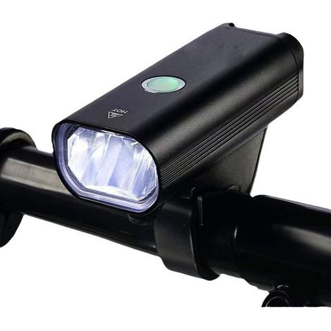 Phare de vélo en alliage d'aluminium, rechargeable par USB, éclairage longue portée pour vélo en extérieur, haute luminosité de 400 lumens, étanche.