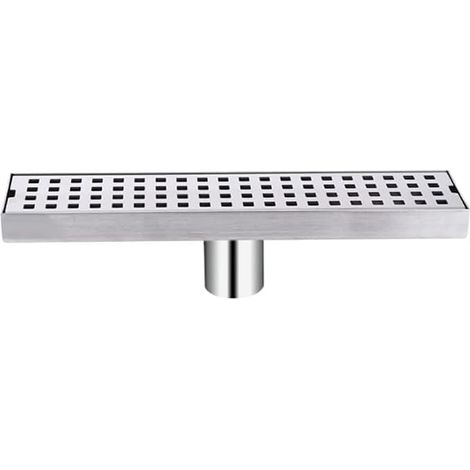 Caniveau pour Douche,Caniveau de Douche en Acier Inox Siphon Sol d'évacuation à Carreler pour Salle de Bain (1/5)