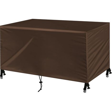 Housse de protection d'extérieur meubles jardin en Oxford 420D 200x200x85cm Tissu Marron (1/5)