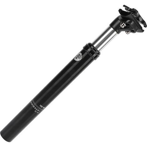 Gefederte Fahrradsattelstütze mit Öldruckdämpfer, KSP630 Aluminium-Sattelstütze – 31,6 mm x 350 mm, schwarz