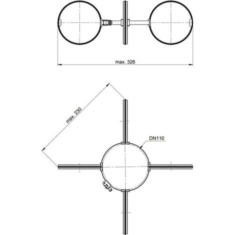 ATEC Abstandhalter DN 110 VPE= 4 Stück, 3354 (1/3)