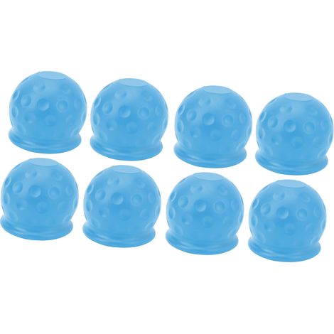 Lot de 8 cache-boule d'attelage pour camion, 50 mm, protection renforcée, souple et robuste, bleu (1/5)