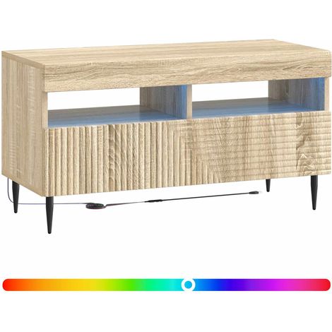 Maison Exclusive - LED-TV-Schrank Sonoma-Eiche Holzwerkstoff (1/5)