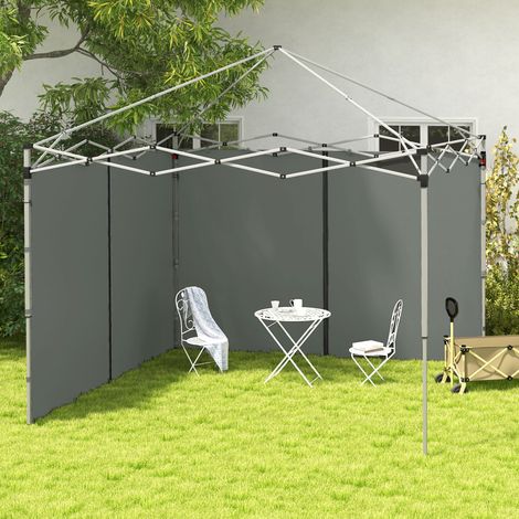 Panneaux latéraux de rechange Barnum pour tonnelle 3x3 ou 3x6 m, pack de 2 unités, gris anthracite (1/5)