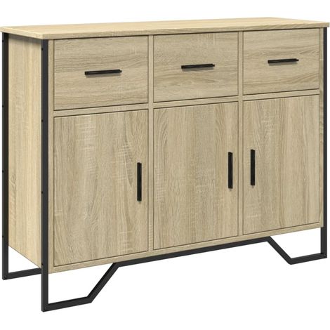 Credenza buffet cassettiera mobile contenitore organizer cucina soggiorno soggiorno Sonoma 97 x 32,5 x 74,5 cm derivati del legno marrone 020031742