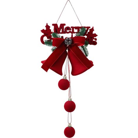 Ornement De Cloche pour Arbre De Noël,Ornement Accrochable pour Les Célébrations des Fêtes d'hiver  Cloche Décorative pour La Fenêtre De Noël  pour Maison Jardin Porte D'Entrée Arbre (1/5)
