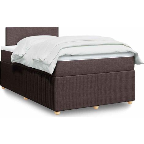 Boxspringbett mit Matratze Dunkelbraun 120x190 cm Stoff (1/5)