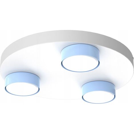 LÁMPARA DE TECHO LED EN CÍRCULO, PUNTO AZUL (1/5)