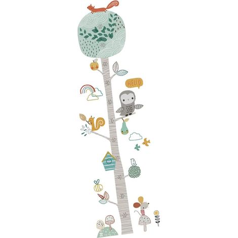 4pièces Lot de Autocollants Muraux Décoration Animaux Forêt Style Dessin Animé pour Chambre Garçon Fille Salon Décoration Murale Autocollant Garçon Fille Sticker Mural (1/5)