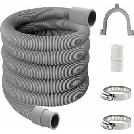 Tuyau de Vidange,Kit de Rallonge Machine a Laver,Uyau D'évacuation Lave Linge,Flexible D'évacuation Universel,Tuyau D'évacuation D'eau,Tuyau de Machine à Laver（3m)
