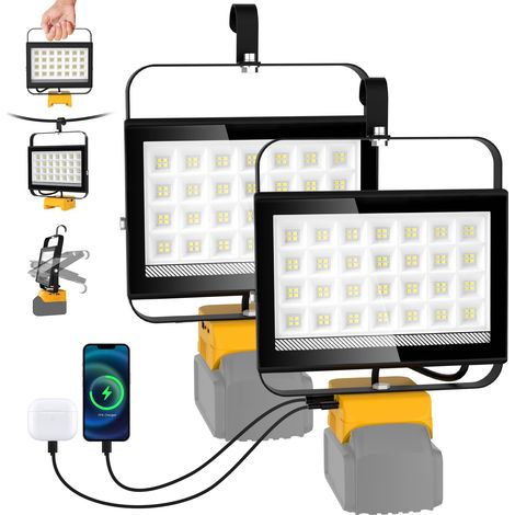 Projecteur LED Compatible avec 18V 2 Pièces (1/5)