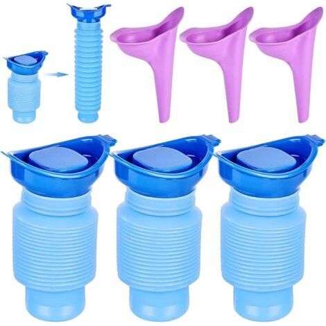 3 urinoirs rétractables 750 ML Urinoir d'urgence réutilisable Bouteille d'urine en Pot Toilette Mobile Portable Toilette de Voyage d'urgence pour Enfants, Adultes, embouteillage, Camping (1/5)