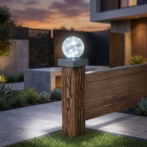 4 Pack Solar Crackle Ball Post Lights (1/2)