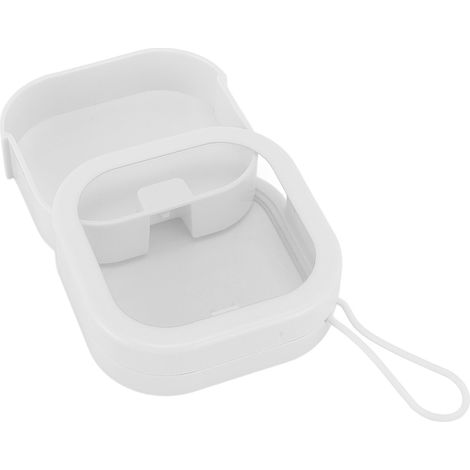 Tragbarer Haargummi-Organizer aus Kunststoff, Mehrzweck-Aufbewahrungsbox für Schreibtisch, Reisen, Haaraccessoires und Schmuck, weiß (1/5)