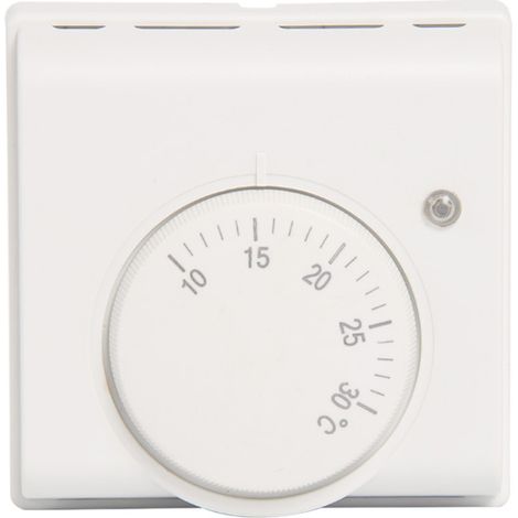 Raumthermostat, 220V mechanischer Thermostat, Temperaturregler, Klimaanlage und Fußbodenheizung, Fußbodenheizung, Aufputzmontage mit Ein-/Ausschalter.