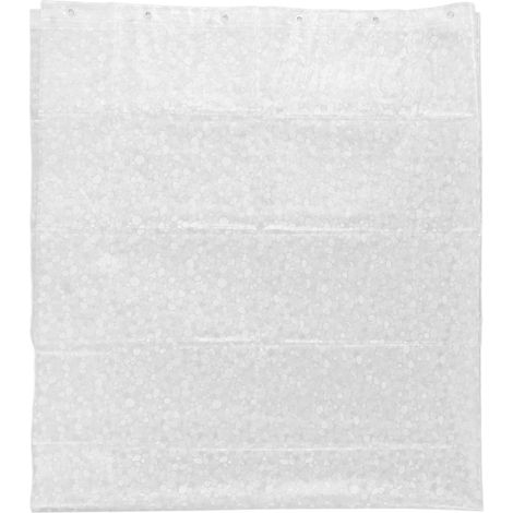 Rideau de douche imperméable en PEVA transparent avec œillets en acier inoxydable, 180 x 200 cm (1/5)