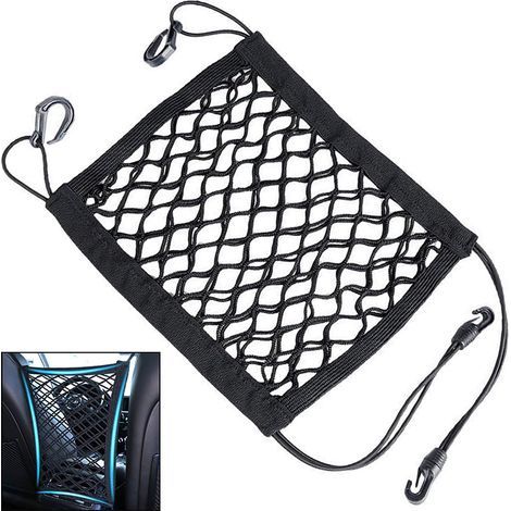 Sicherheitsnetz und Organizer fürs Auto - Universell und elastisch - Netztasche für den Autositz - Für Wasser, Handy, Spielzeug, Hundegitter (1/5)