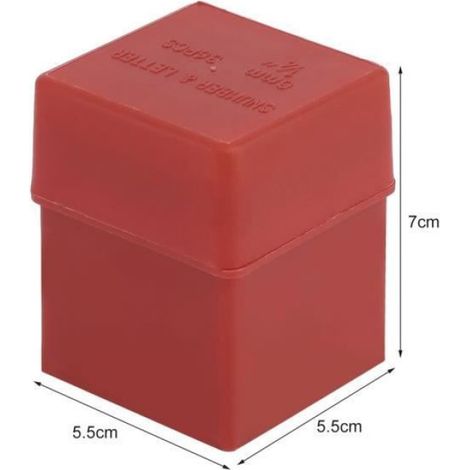 Poinçon 6mm Chiffres Lettres Acier Carbone Métal Bois Cuir Plastique 36 Pièces