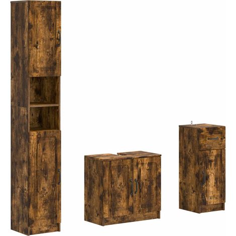 vidaXL Set di armadietti da bagno in 3 pezzi UTRECHT (1/5)