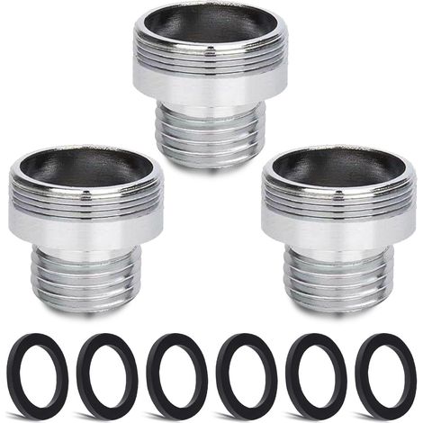 3 pièces Kit d'adaptateur de robinet, Mâle M20 mm vers Mâle M32 mm pour aérateur de cuisine Adaptateur de robinet d'évier Connexion tuyau d'arrosage Filtre à eau Tuyau standard via inverseur (1/5)