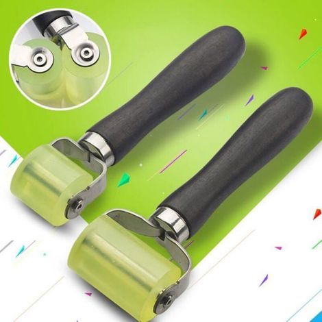 Rouleau presse main réparation pneu silicone, patch caoutchouc chambre air, outil papier peint DIY 30-50mm (1/4)