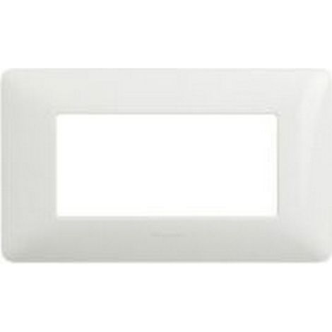 Placca 4 Moduli Matix, in Tecnopolimero, Bianco