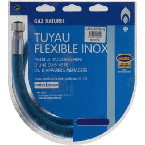 Addax Tubo flexible inox 1,50 metros para gas natural