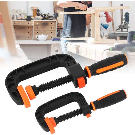 1 jeu de serre-joints à dégagement rapide, serre-joints de type C, serre-joints de type G, serre-joints pour le travail du bois, serre-joints en plastique, clips et dispositifs de retenue (1/5)